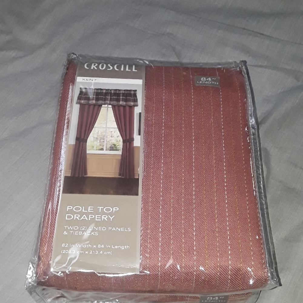 Croscill 84" pair curtains
